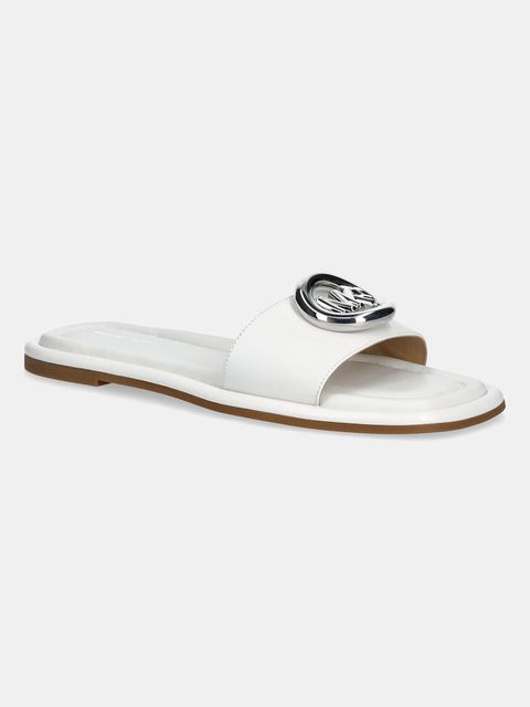 MICHAEL Michael Kors klapki skórzane Milan Slide damskie kolor biały 40R6MLFS1L.085 - zdjęcie produktu nr 1