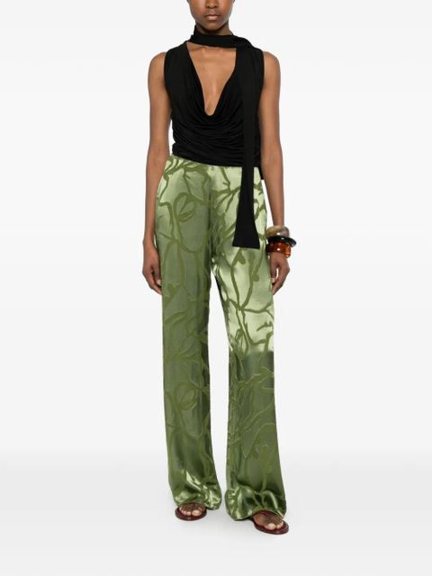 Cult Gaia Sara floral-pattern trousers - Green - zdjęcie produktu nr 2