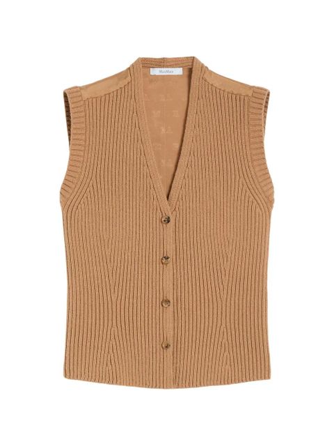 Max Mara V-neck waistcoat - Neutrals - zdjęcie produktu nr 1