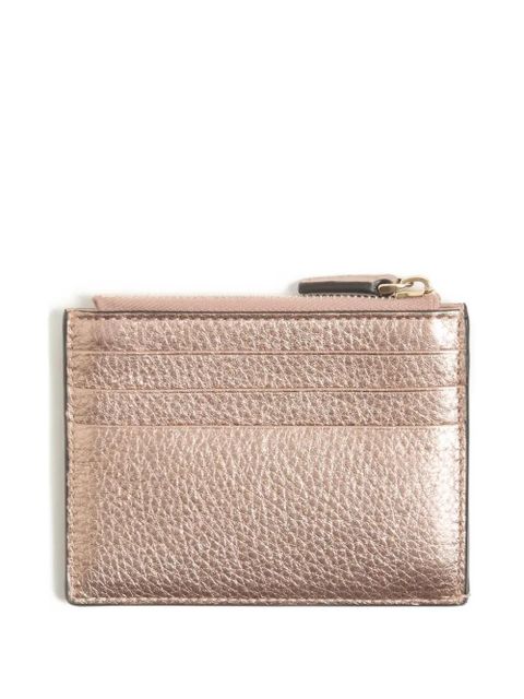 Valentino Garavani Rockstud grainy card holder - Pink