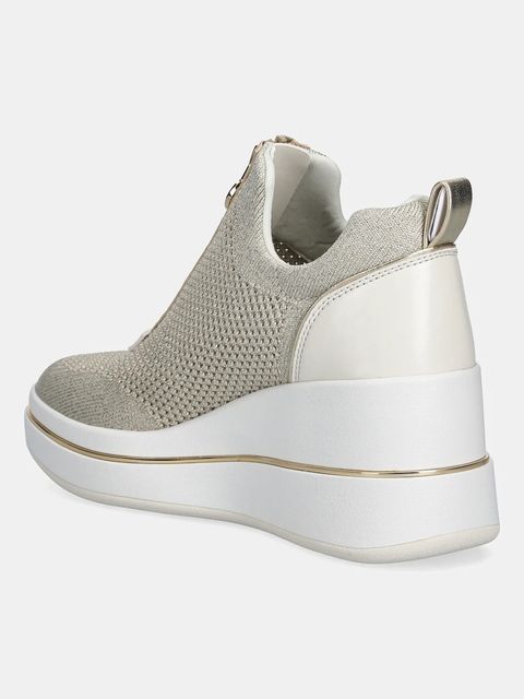 MICHAEL Michael Kors sneakersy Emmy Wedge Zip Slip On damskie kolor beżowy 43R6EMFP4D.740