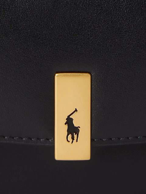Polo Ralph Lauren portfel skórzany damski kolor czarny 427P04993