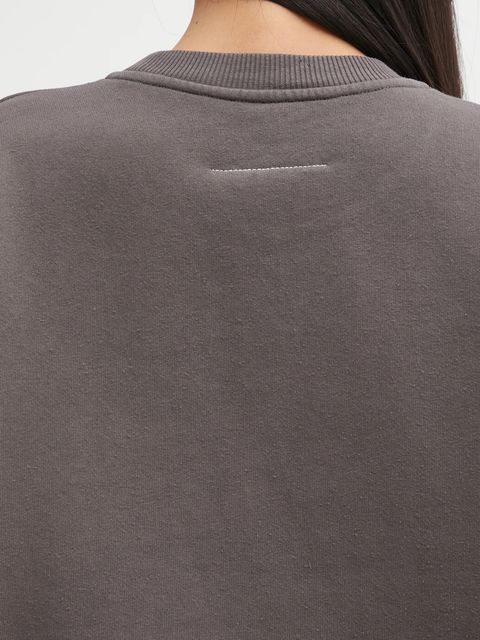 MM6 Maison Margiela bluza bawełniana damska kolor szary z aplikacją S62GU0143.M25024.810