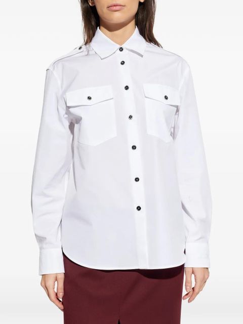 Versace flap-pocket buttoned shirt - White