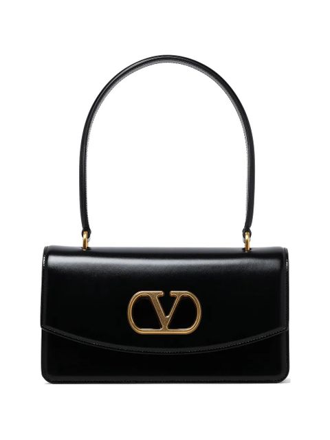 Valentino Garavani logo-plaque leather shoulder bag - Black - zdjęcie produktu nr 1