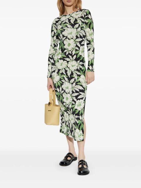 LOEWE silk-blend dress - Green - zdjęcie produktu nr 2