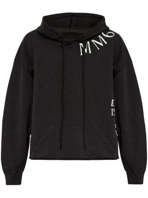 MM6 Maison Margiela logo-print hoodie - Black - zdjęcie produktu nr 1