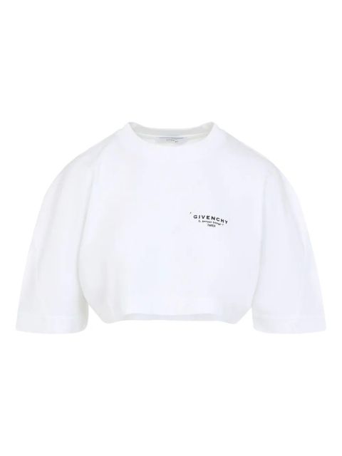 Givenchy logo-print cropped long-sleeve t-shirt - White - zdjęcie produktu nr 1