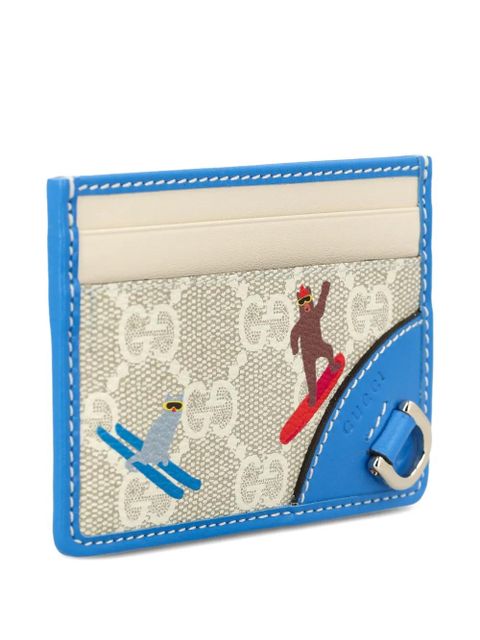 Gucci printed GG card holder - Neutrals