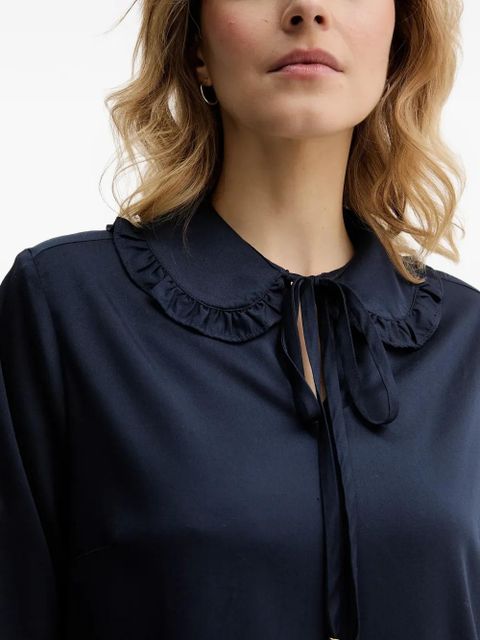Barbour Evie ruffled tie blouse - Blue