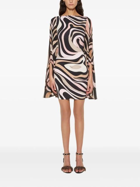 PUCCI marmo-print silk dress - Black - zdjęcie produktu nr 2
