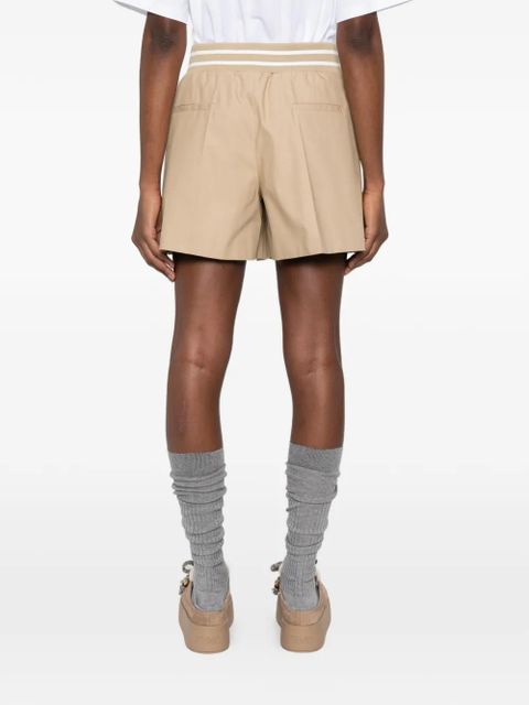 Moschino striped-waistband shorts - Neutrals