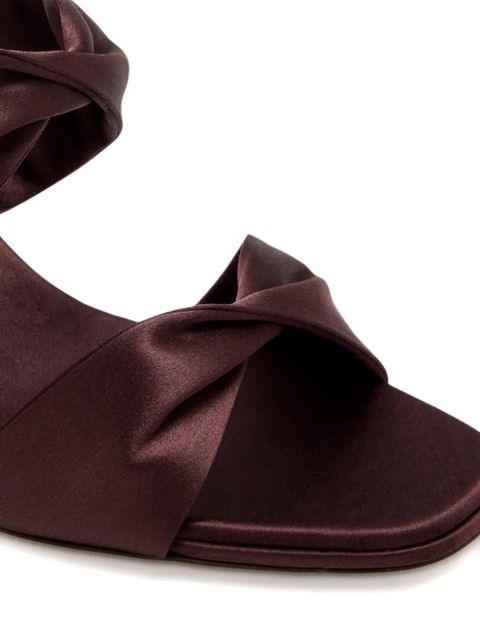 Aquazzura 75mm satin sandals - Brown