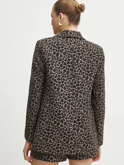 Morgan marynarka VBILI.F kolor brązowy jednorzędowa wzorzysta VBILI.F