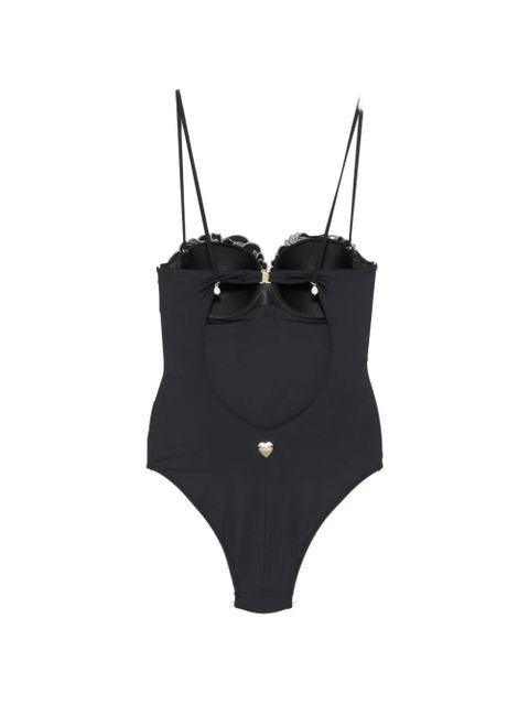 TWINSET floral-embroidered swimsuit - Black - zdjęcie produktu nr 2