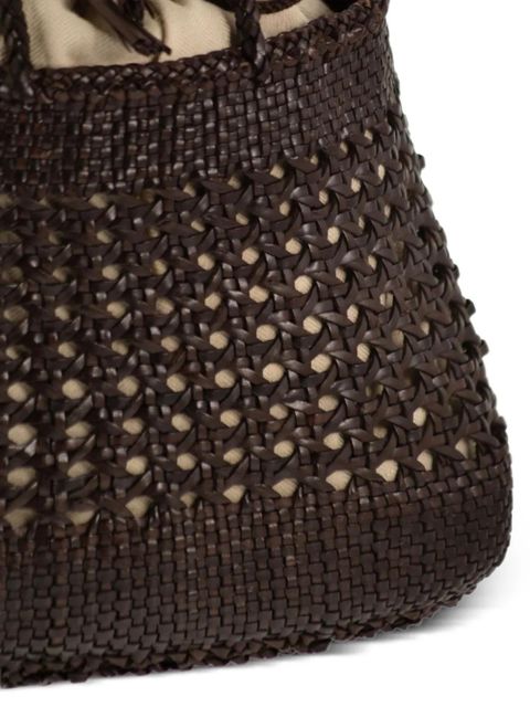 DRAGON DIFFUSION Santa Cano braided tote bag - Brown