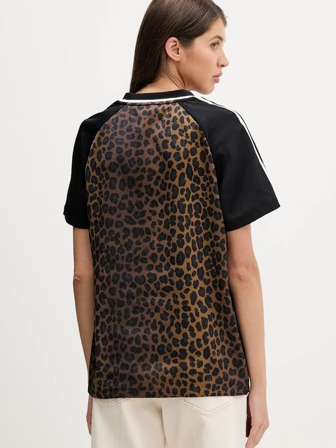 adidas Originals t-shirt STN FBALL damski kolor brązowy KA2671