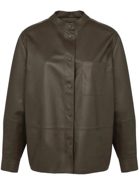 Yves Salomon leather overshirt - Green - zdjęcie produktu nr 1
