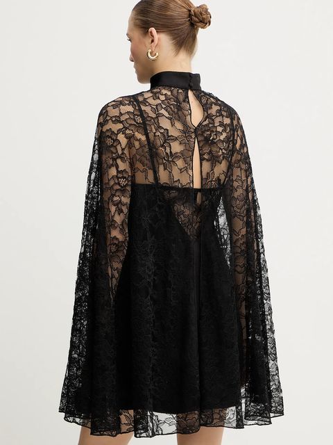 Pinko sukienka kolor czarny mini rozkloszowana 105503 A2R7