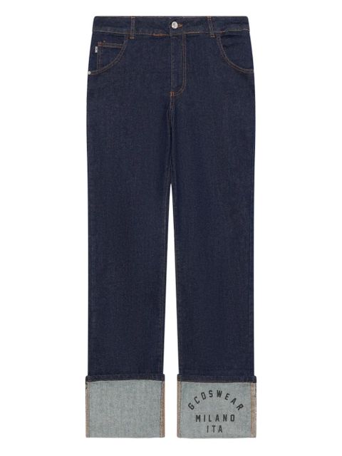 GCDS logo-patch jeans - Blue - zdjęcie produktu nr 1