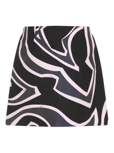 PUCCI abstract-print silk skirt - Black