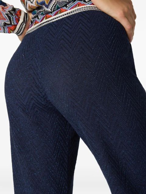 Missoni zigzag pattern flared trousers - Blue
