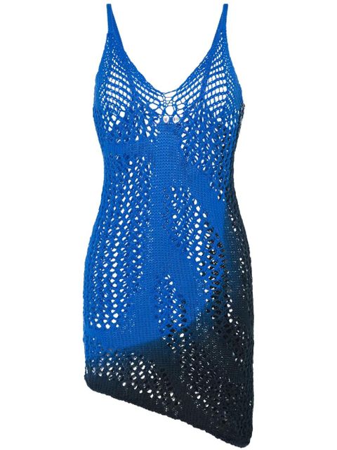 The Attico crochet-knit mini dress - Blue - zdjęcie produktu nr 1