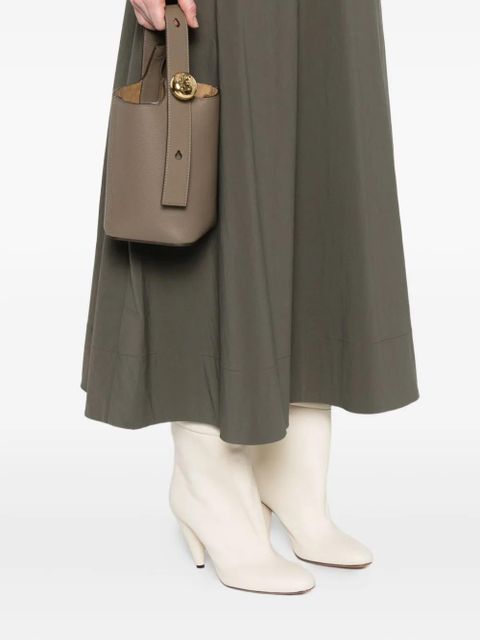 LOEWE mini Pebble top-handle leather bucket bag - Grey - zdjęcie produktu nr 2