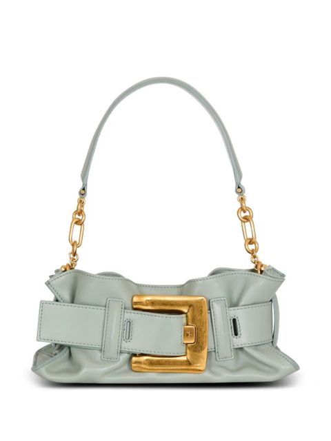 Balmain mini Anthem leather clutch bag - Blue - zdjęcie produktu nr 1