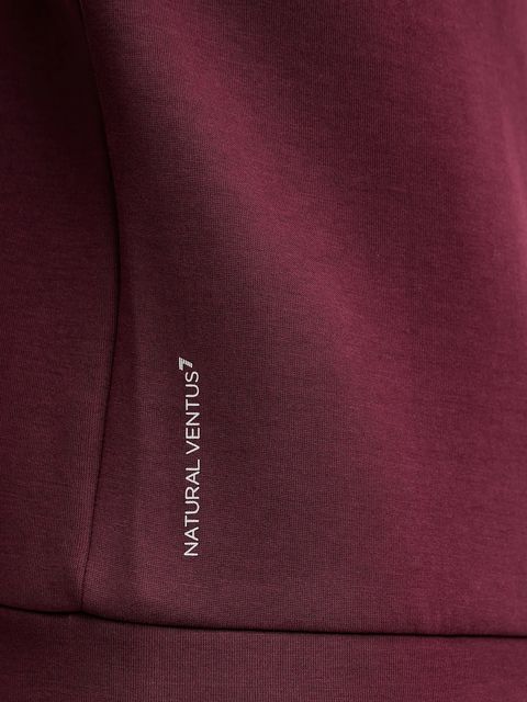 EA7 Emporio Armani bluza damska kolor bordowy z kapturem gładka AF13151.7W000675