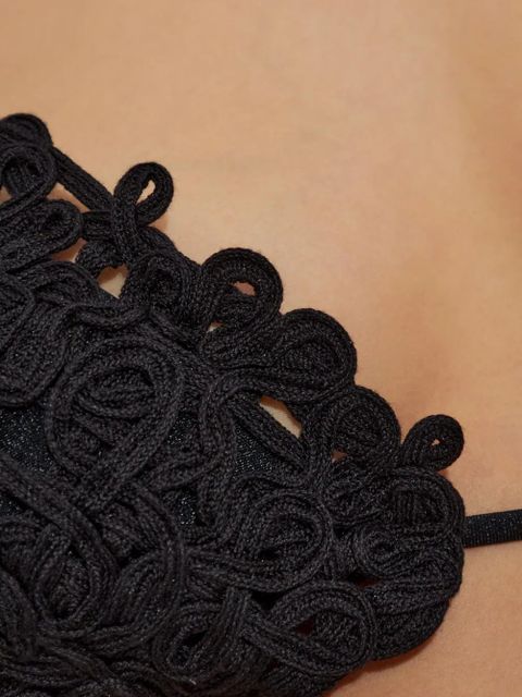 Cult Gaia knitted bikini top - Black