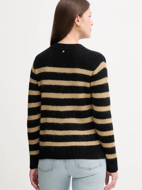 Mos Mosh sweter wełniany damski kolor czarny lekki 165660