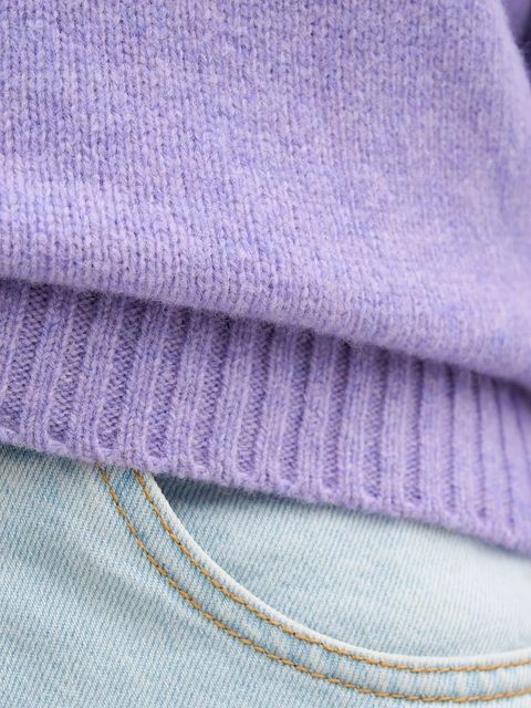 United Colors of Benetton sweter wełniany damski kolor fioletowy lekki