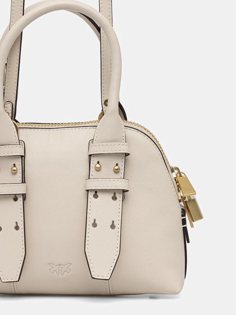 Pinko torebka skórzana kolor beżowy 105333 A0QO