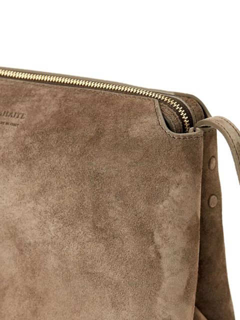 KHAITE medium Lina suede cross body bag - Neutrals