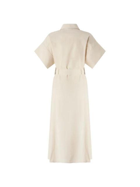 PINKO button belted midi shirt dress - Neutrals - zdjęcie produktu nr 2