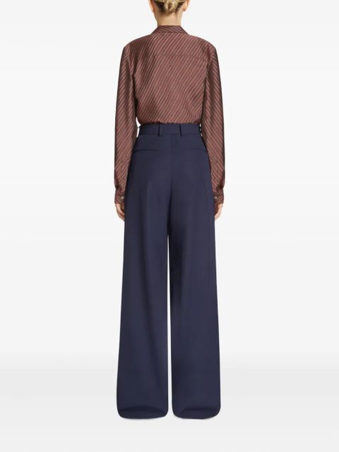 DRIES VAN NOTEN pleat-detailing trousers - Blue