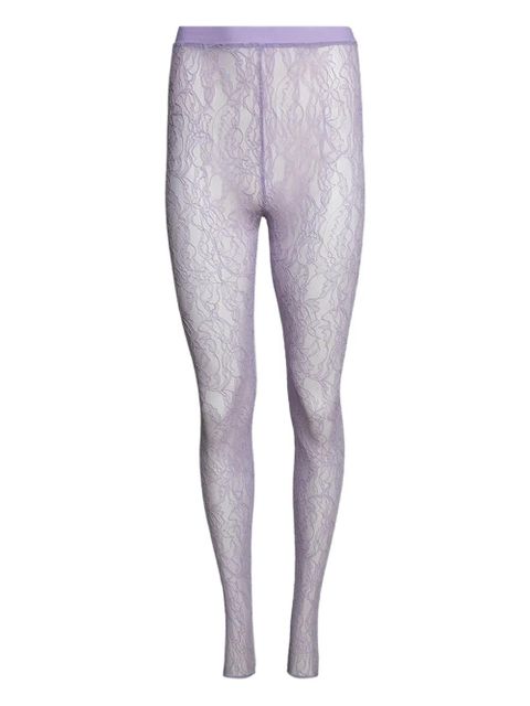 WARDROBE.NYC lace stirrup leggings - Purple - zdjęcie produktu nr 1