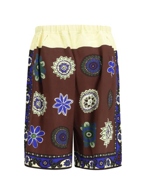 ALEMAIS Jasper floral-print drawstring shorts - Brown - zdjęcie produktu nr 2