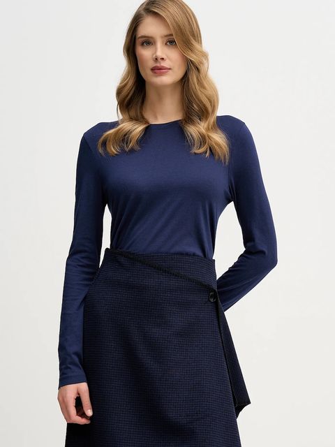 Sisley longsleeve damski kolor granatowy - zdjęcie produktu nr 1