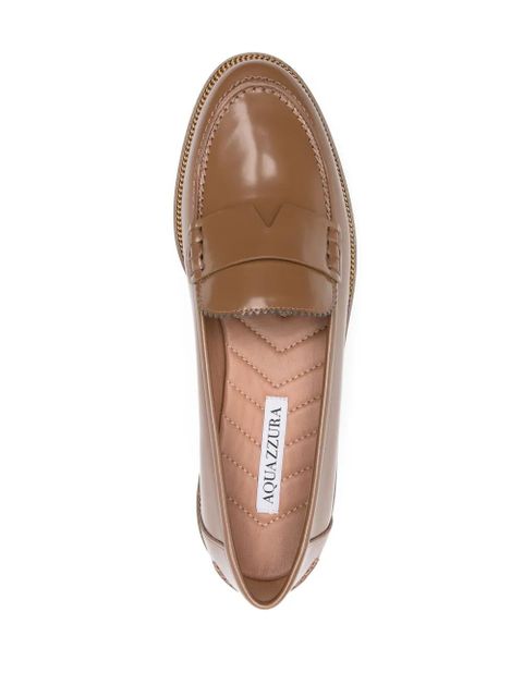 Aquazzura Aqua leather loafers - Brown