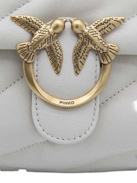 PINKO quilted chain strap shoulder bag - White