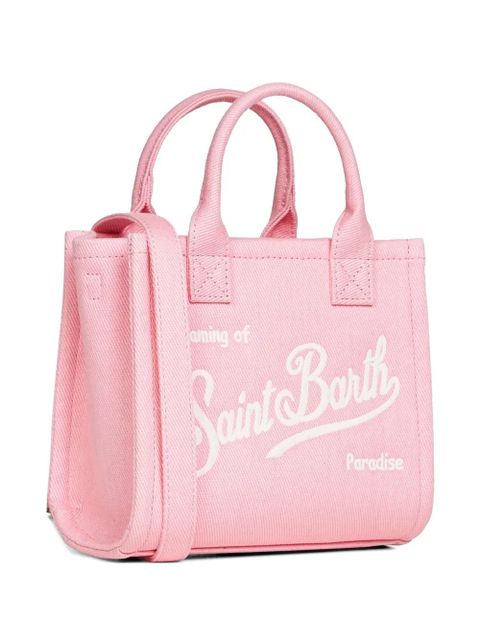 MC2 Saint Barth mini Vanity logo-embroidered tote bag - Pink