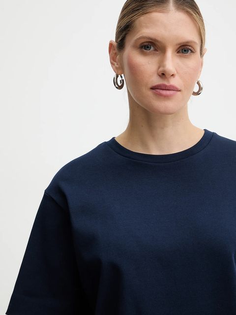 Weekend Max Mara t-shirt bawełniany MULTID damski kolor granatowy 2615941031600