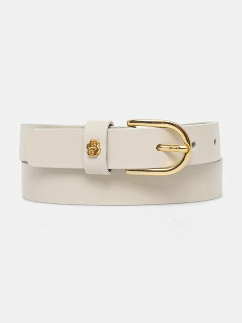 BOSS pasek skórzany damski kolor beżowy 50536991 - zdjęcie produktu nr 1