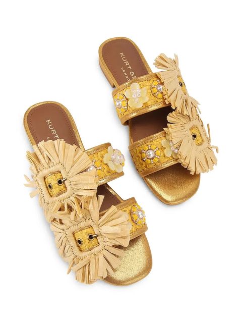 Kurt Geiger London klapki damskie Raffia Buckle Flat Sdl - zdjęcie produktu nr 1