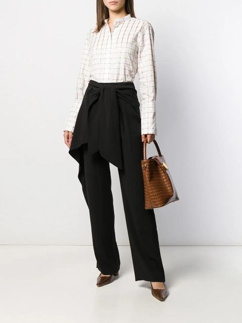 Chloé tie front wide leg trousers - Black