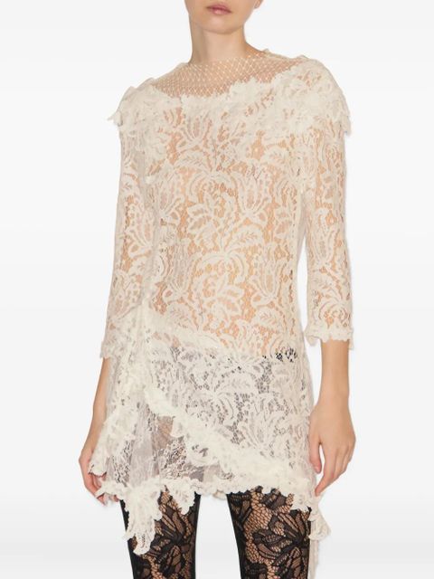 ISABEL MARANT Rubiana floral-lace ruffled dress - White - zdjęcie produktu nr 2