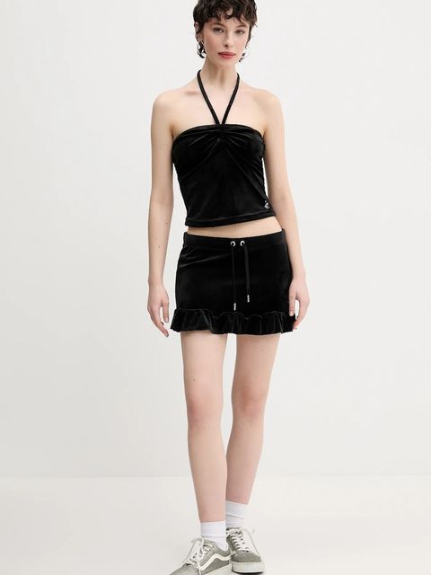 Juicy Couture spódnica welurowa RUFFLE - zdjęcie produktu nr 2