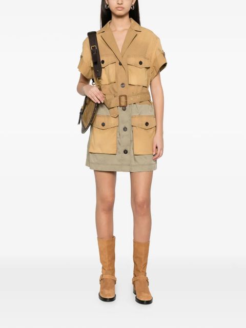 Golden Goose Pamela Saharian belted mini cargo dress - Neutrals - zdjęcie produktu nr 2